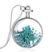 Aiyaya Mini Clover Sunflower Dry Flower Round Glass Necklace for Women New Arrival Fashion Pendant Necklaces
