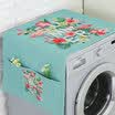 Yuanyuan flores flamenco nórdico sola puerta del refrigerador cubierta de tela cubierta de polvo de algodón y lino refrigerador cubierta toalla toalla cubierta de la toalla toalla 55 140 cm