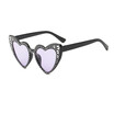 SHAUNA Laser Engraving Women Heart Sharp Sunglasses Fashion Ladies Clear Pink Sun Glasses UV400
