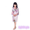 Child Peacock Cardigan Children dressing gown Summer thin embroidered silk Homewear Japanese style cardigan gown Girls print Peac