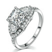 Sliver Color Luxry Wedding Ring Set Engagement AAA CZ Diamond Crystal Jewelry For Women R549