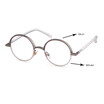 SHAUNA Fashion Punk Styles Women Round Sunglasses Double Colors Metal Frame Men Clear Lens Glasses UV400