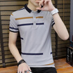 DaMaiZhang Classic Polo Shirt Men Short Sleeve Casual Shirts Slim Fit Polo Turndown tshirt Elastic Top Tee