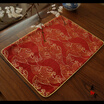Freeshipping Wine Red Wave European Luxury Heat Insulation Dining Table Placemat Disc Bowl Coaster Waterproof Slip-resistant Mat