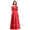 Elegant party evening dresses Long Vestido de Festa A-line Off the Shoulder Burgundy Red Formal Gown Special Occasion Dresses