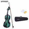 ammoon 12 Size Basswood Violin Maple Scroll Fingerboard Pegs Aluminum Alloy Tailpiece with High Quality Rosin Bow Violin Case Gra