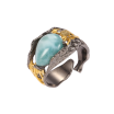 K1 jewelry a mermaid tear ring drops of sea stone mosaic teardrop 925 sterling silver original design Nordic style jewelry tem