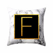 Modern Pillowcases 4545 Gold Alphabet Word Letter White Marble Pattern Pillow Case Super Soft Throw Sofa Bed Cushion Cover Protec