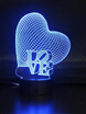 AINA 16 color single heart night light