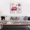 Framed canvas modern living room bedroom background wall triple flowerbed decorative painting