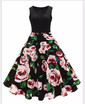 New Arrival Women Fashion Cocktail Party Prom Dress Sleeveless Floral Print Dress
