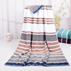 Matt towel home textiles pure cotton plain weak twist stripes increase bath towel movement wave gray 440g article 75 150cm