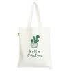 Mengniu custom simple cotton canvas bag unilateral art portable large capacity green shopping bag couple with the same paragraph