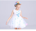 2018 Princess Flower Girl Dress for Wedding Handmade Flowers Girls Pagenat Dress Prom Gown Rose print kids clothes