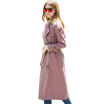 BURDULLY New England Style Long Trench Coats For Women Winter Double Breasted Outwear Loose Discolor Fabric Coat High Quality