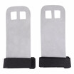 Pair of Outdoor Sports Elastic Soft Palm Gloves Guard for Weightlifting barbell Two-hole guard Leather texture
