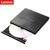 Lenovo 8 speed USB20 external optical drive external DVD burner mobile optical drive black compatible with Windows Apple MAC system GP70N