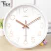 TIMESS wall clock creative living room silent clock modern minimalist personality 3D stereo clock bedroom round quartz clock hanging table 2038-2 white