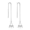 Artificial Pearl Earrings for Women White Gold Color Proud Peacock Statement Line Tassel Studs Jewelry J53