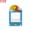 Hombre Wei Iron Man Interruptor pegatina cubierta suave pegamento Luminoso interruptor pegatina creativo de dibujos animados interruptor conjunto etiqueta engomada decorativa etiqueta de la pared Socket Cover