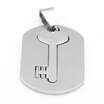 Hpolw Fashion 316l Stainless Steel Key Lock Pendant Necklace - With 23 Inch Chain