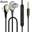 STONEGO In-Ear Stereo Headphones Dual Dynamic Drivers 35mm Earphones with Mic Volume Control High Resolution Heavy Bass Earbuds