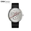 Reloj de pulsera CIGA de cuarzo y correa blanda elegante y sencillo I011-SISI-1