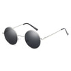 SHAUNA Classic 100 Polarized Women Black Round Sunglasses Retro Men Mirror Coating Glasses UV400