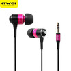 Awei ES-Q3 In-Ear Earphone Stereo Headphones Earbuds Super Bass Headset Fone de ouvido Auriculares Ecouteur Kulaklik Audifonos