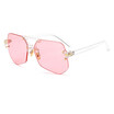 SHAUNA New Arrival Summer Styles Candy Color Women Rimless Square Sunglasses Oversized Men Tint Lens Sun Glasses UV400