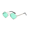 SHAUNA Trending Diamond Sharp Women Candy Colors Sunglasses Stainless Steel Frame Fashion Men Clear Red Lens Glasses UV400