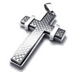 Hpolw NEW Vintage Fine Jewelry Punk Mens Stainless Steel Black Silver Cross Necklace Pendant for men 18-26 inches Chain