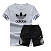 Damaizhang Brand Men Sport T-shirt With Pant Summer Mens Jogging Set Cotton Breathable Track Suit Running Clothing