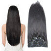 BHF Hair Clips In Human Hair Extension Virgin Brazilian Straight Clip In Brazilian Hair Extensions 6PcsLot 70G 2 1B