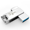 Lanke core V9-3 32G glossy metal rotating business computer car USB 30 high speed U disk snow silver