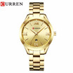 CURREN 9007 Top Luxury Brand Women Quartz Watch Ladies wristwatches relogio feminino rose gold