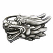 New Vintage 3D Cut Out Dragon Head Belt Buckle Gurtelschnalle Boucle de ceinture
