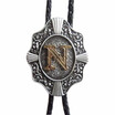 Men Bolo Tie Original Initial Letter Western Cowboy Cowgirl Wedding Bolo Tie Leather Necklace