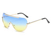 SHAUNA Oversize Women Half Frame Sunglasses Fashion Integrated Gradient Tinted Lens Men Goggle Glasses