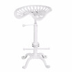 Industrial Style Cast Iron Tractor Seat Bar Stool Adjustable Height Swivel Metal Barstool Chair W Footrest