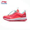 Li Ning childrens shoes boys running shoes sports shoes mesh non-slip wear-resistant childrens running shoes YKFN046-4 fluorescent orange red fire dragon red 37