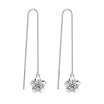 Fashion Cute Ear Wire Earrings Female Models Long Cubic Zirconia Flower Jewelry Drop Dangle Earrings WHJ17