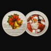 Gold&silver Santa Claus commemorative COINS Christmas dumbbells COINS exquisite party gifts