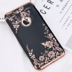 Glossy Flower Phone Case For iPhone X 7 6 6s Plus Soft TPU Back Cover