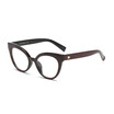 SHAUNA Vintage Double Colors Women Cat Eye Frame Fashion Ladies Clear Lens Glasses