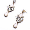 Aiyaya 10kt Gold Plated Waterdrop High Quality Crystal Round 4 Prong Drop Earrings For Womens