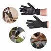 Pair of Pet Grooming Gloves Left Right Enhanced Five Finger Design Gentle De-Shedding Brush for Large Pet Dogs Horses