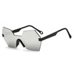 SHAUNA Fashion Integrated Reflective Lens Women T-Show Sunglasses Cool Men Rimless Green Mirror Sun Glasses