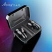 AMINY U-winner Bluetooth Headset Wireless Sports Binaural Mini Invisible In-Ear Subwoofer Waterproof Noise Reduction Business Touch Edition Mobile Phone Universal Black