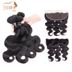 JSDshine Human Virgin Hair Body Wave With Lace Frontal Closure Ear To Ear Lace Frontal Closure With 4 Bundles Human Hair Extension